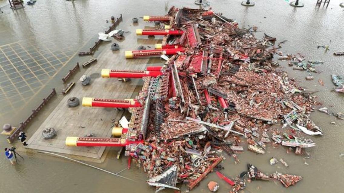 丹娜絲颱風 南鯤鯓 代天府 牌樓傾倒 農業損失慘重 tu娛樂城、百家樂